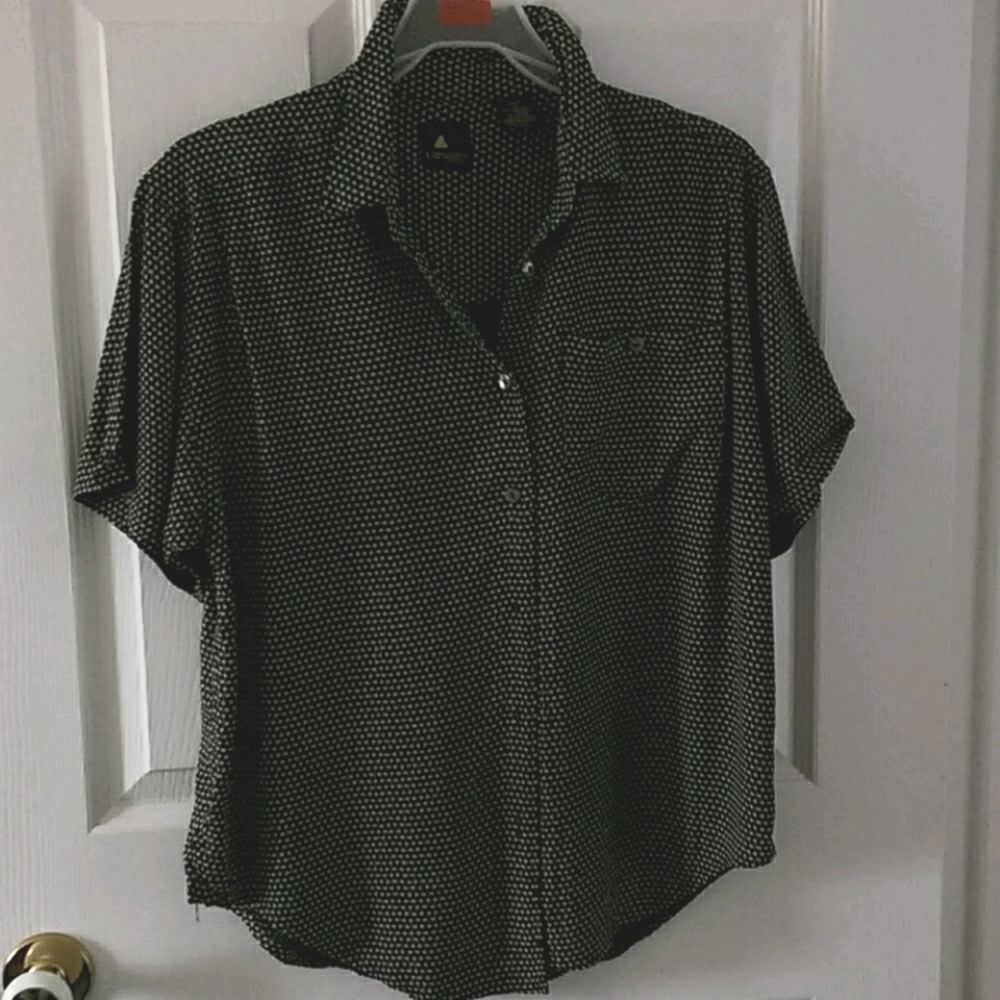 Short Sleeve Blouse Polka Dots Size SP